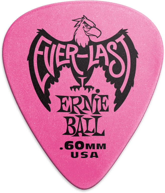 ERNIE BALL MEDIATORS EVERLAST 12 PACK ROSE 0,60MM