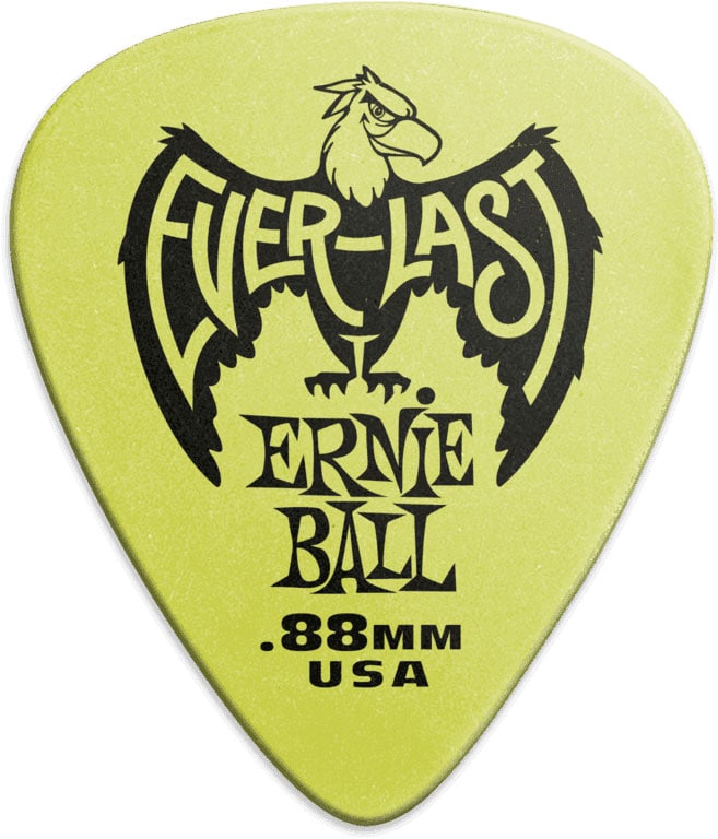 ERNIE BALL MEDIATORS EVERLAST SACHET DE 12 VERT 0,88MM