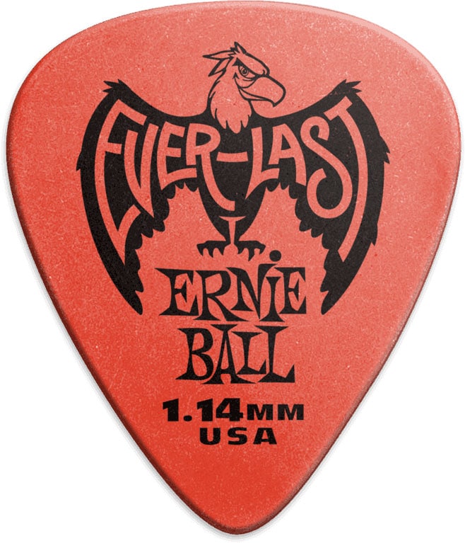 ERNIE BALL MEDIATORS EVERLAST SACHET DE 12 ROUGE 1,14MM