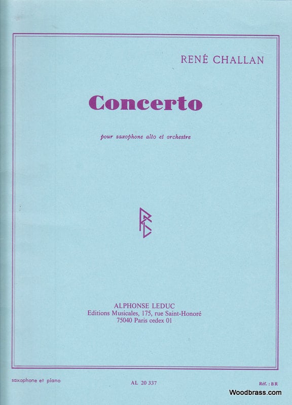 LEDUC CHALLAN HENRI - CONCERTO POUR SAXOPHONE ALTO & ORCHESTRE