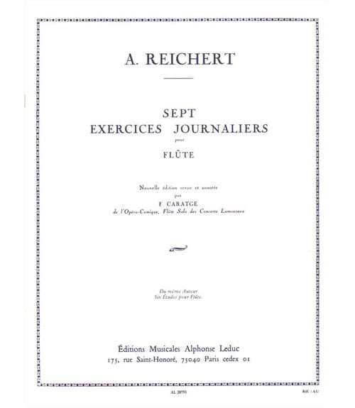 LEDUC REICHERT/CARATGE - 7 EXERCICES JOURNALIERS - FLUTE