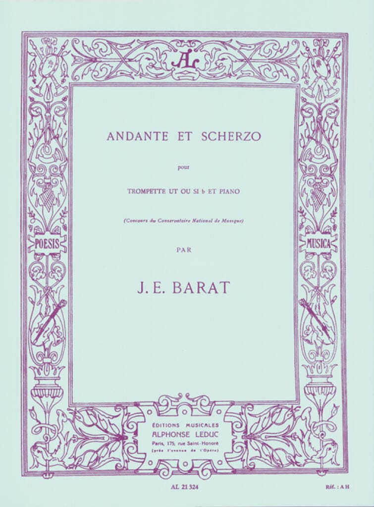 LEDUC BARAT JOSEPH-EDOUARD - ANDANTE & SCHERZO - TROMPETTE & PIANO