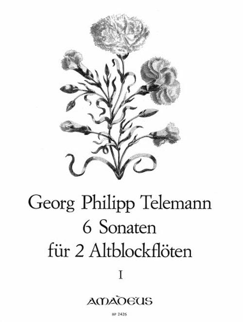 AMADEUS TELEMANN - 6 SONATES POUR 2 FLUTES A BEC ALTO VOL.1 - SONATES 1-3