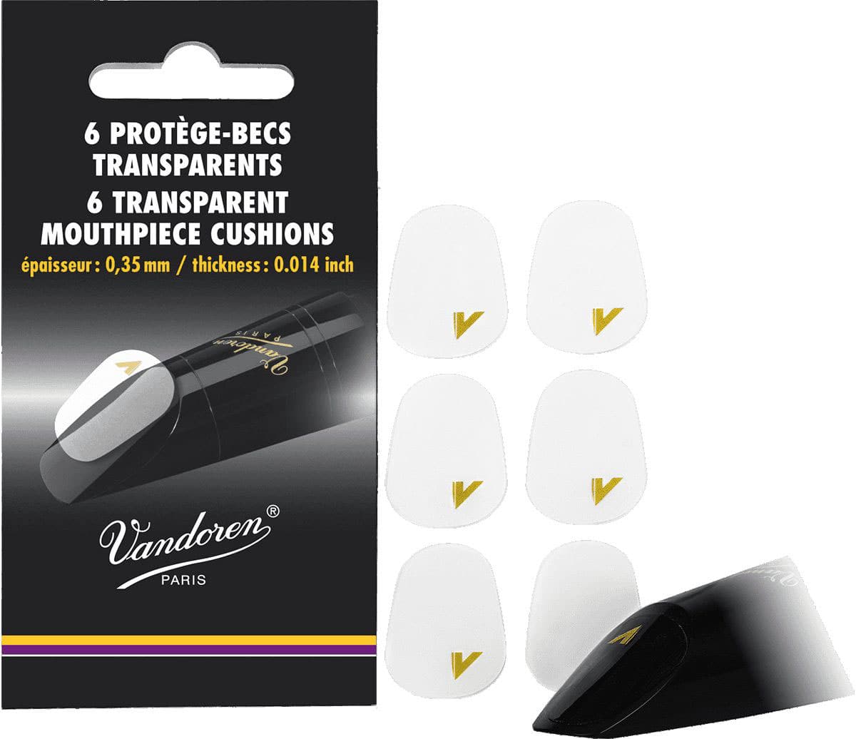 VANDOREN PASTILLES PROTEGE-BEC TRANSPARENTES (x6 PIECES)