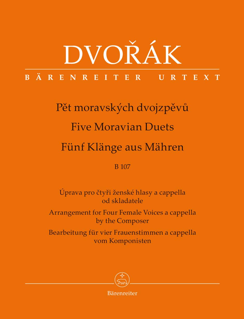 BARENREITER DVORAK ANTON - FIVE MORAVIAN DUETS B 107
