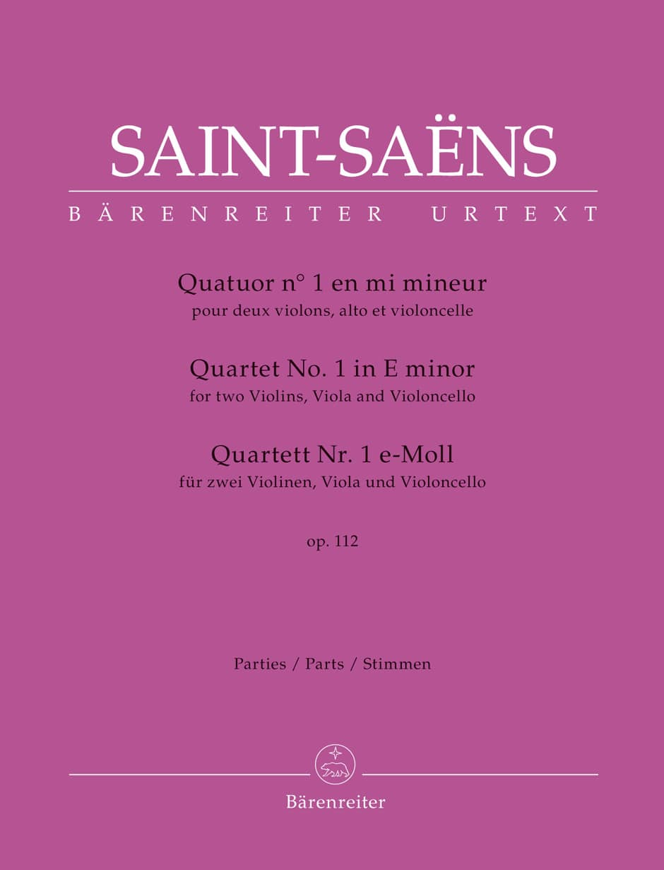 BARENREITER SAINT-SAENS CAMILLE - QUATUOR N°1 EN MI MINEUR OP.112 - PARTIES