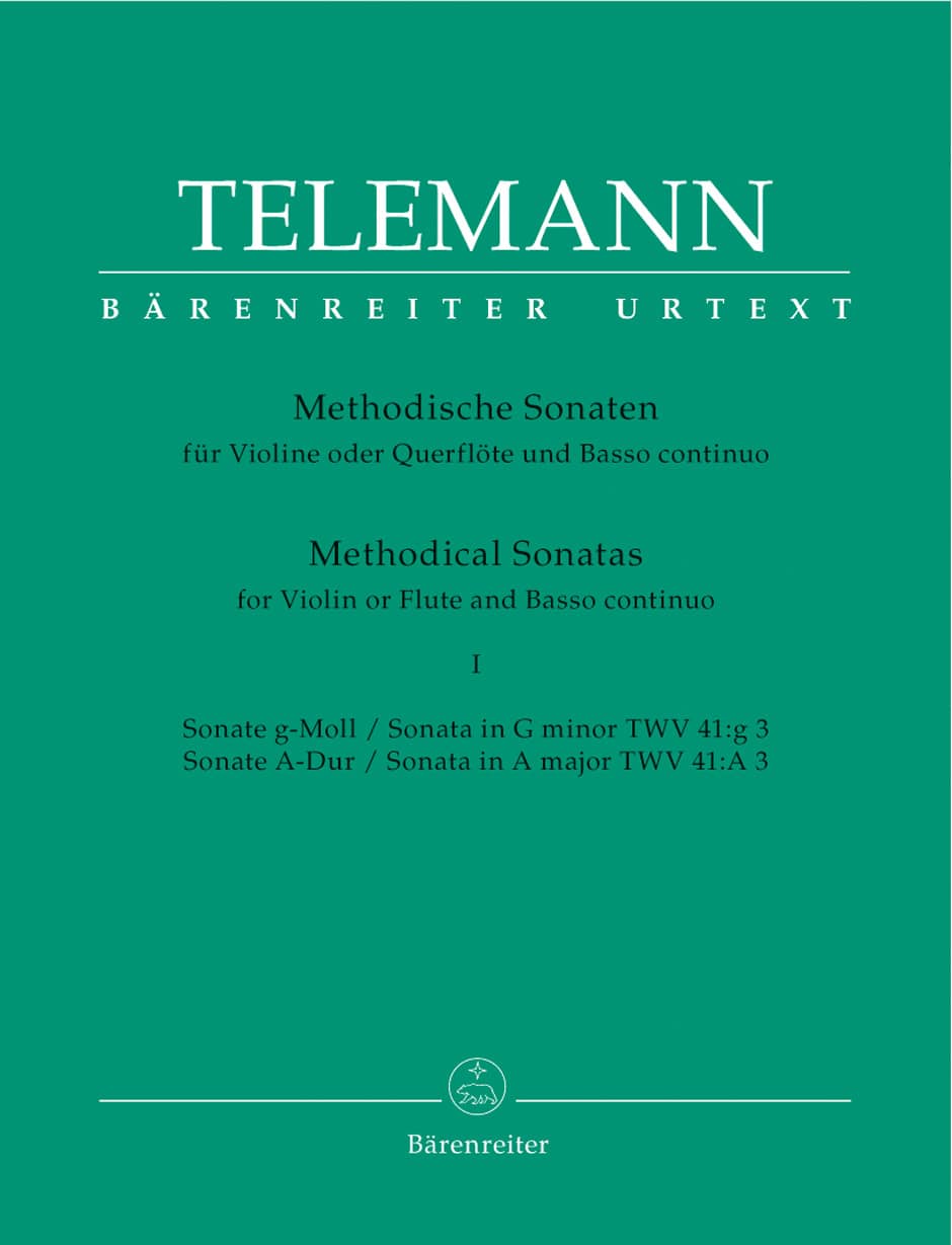 BARENREITER TELEMANN G.P. - 12 METHODISCHE SONATEN VOL.1 - FLUTE OU VIOLON, BASSE CONTINUE