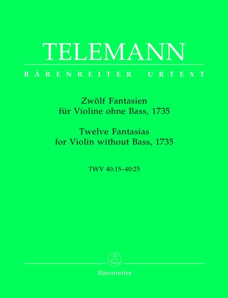 BARENREITER TELEMANN G.P. - 12 FANTAISIES TWV 40:14, 40:25 - VIOLON