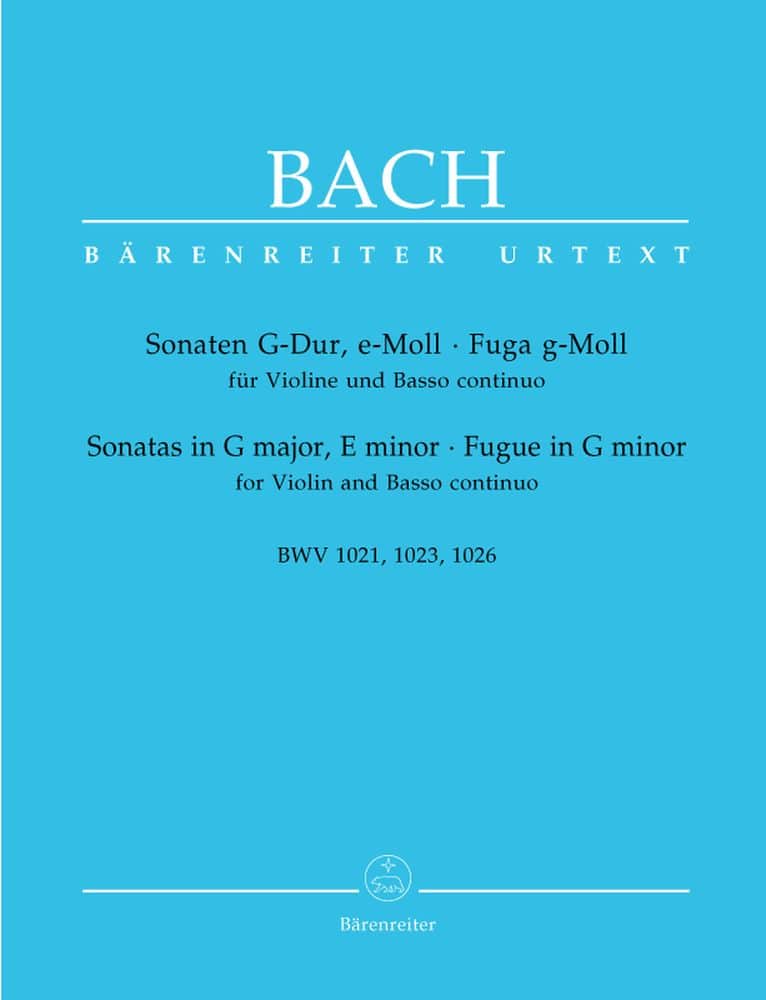 BARENREITER BACH J.S. - SONATES EN SOL MAJEUR BWV 1021, MI MINEUR BWV 1023, FUGUE EN SOL MINEUR BWV 1026 - VIOLO