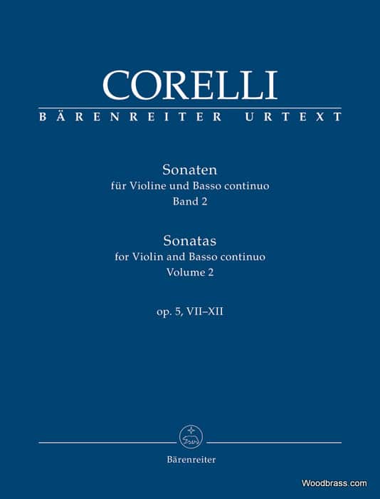 BARENREITER CORELLI A. - SONATAS FOR VIOLIN AND BASSO CONTINUO OP.5, VII-XII VOL.2