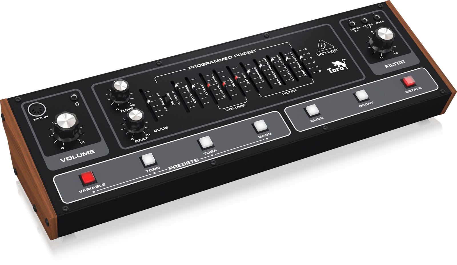 Behringer's Toro is a $199 recreation of the Moog Taurus Revision 1 bass  synth