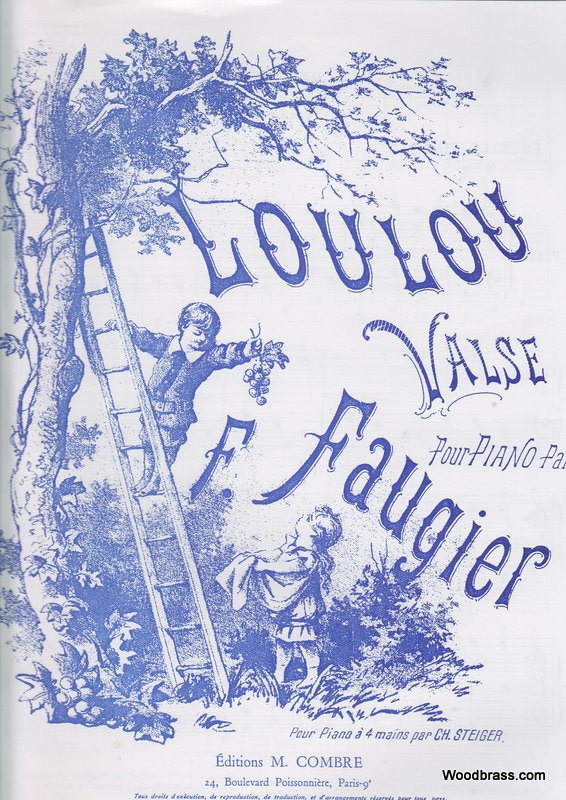 COMBRE FAUGIER F. - LOULOU VALSE - PIANO 4 MAINS