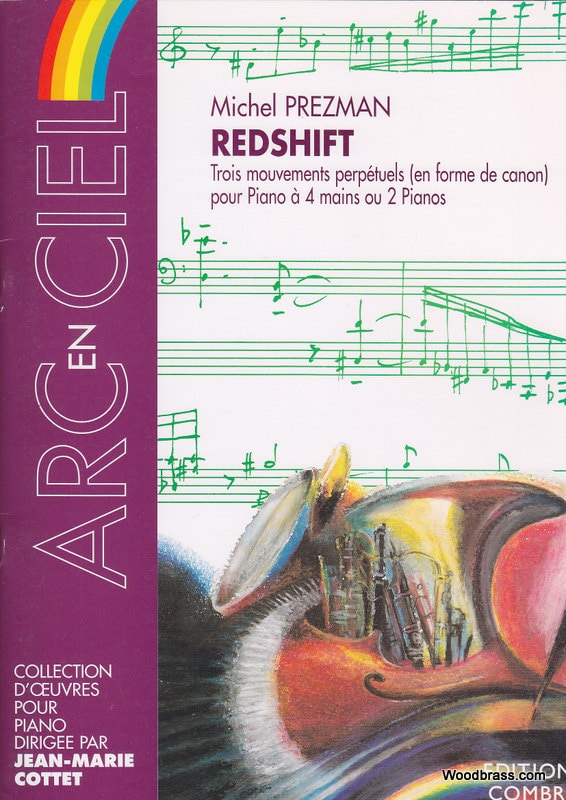 COMBRE PREZMAN MICHEL - REDSHIFT (3 MOUVEMENTS PERPETUELS EN FORME DE CANONS) - PIANO A 4 MAINS OU 2 PIANOS