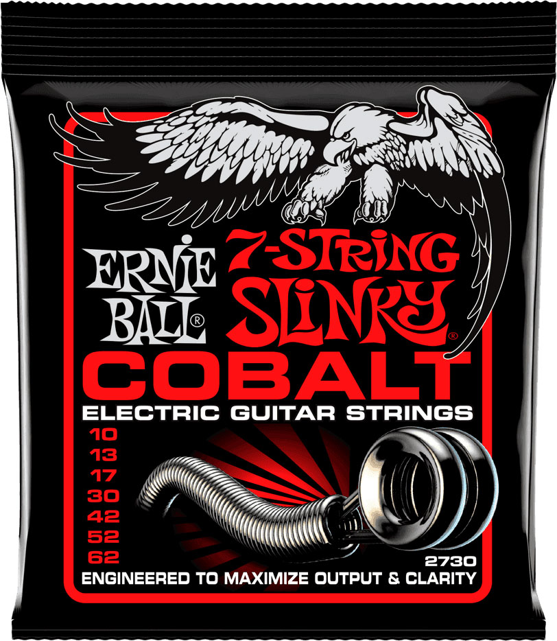 ERNIE BALL 2730 COBALT SLINKY SKINNY TOP HB 7C 10-62 