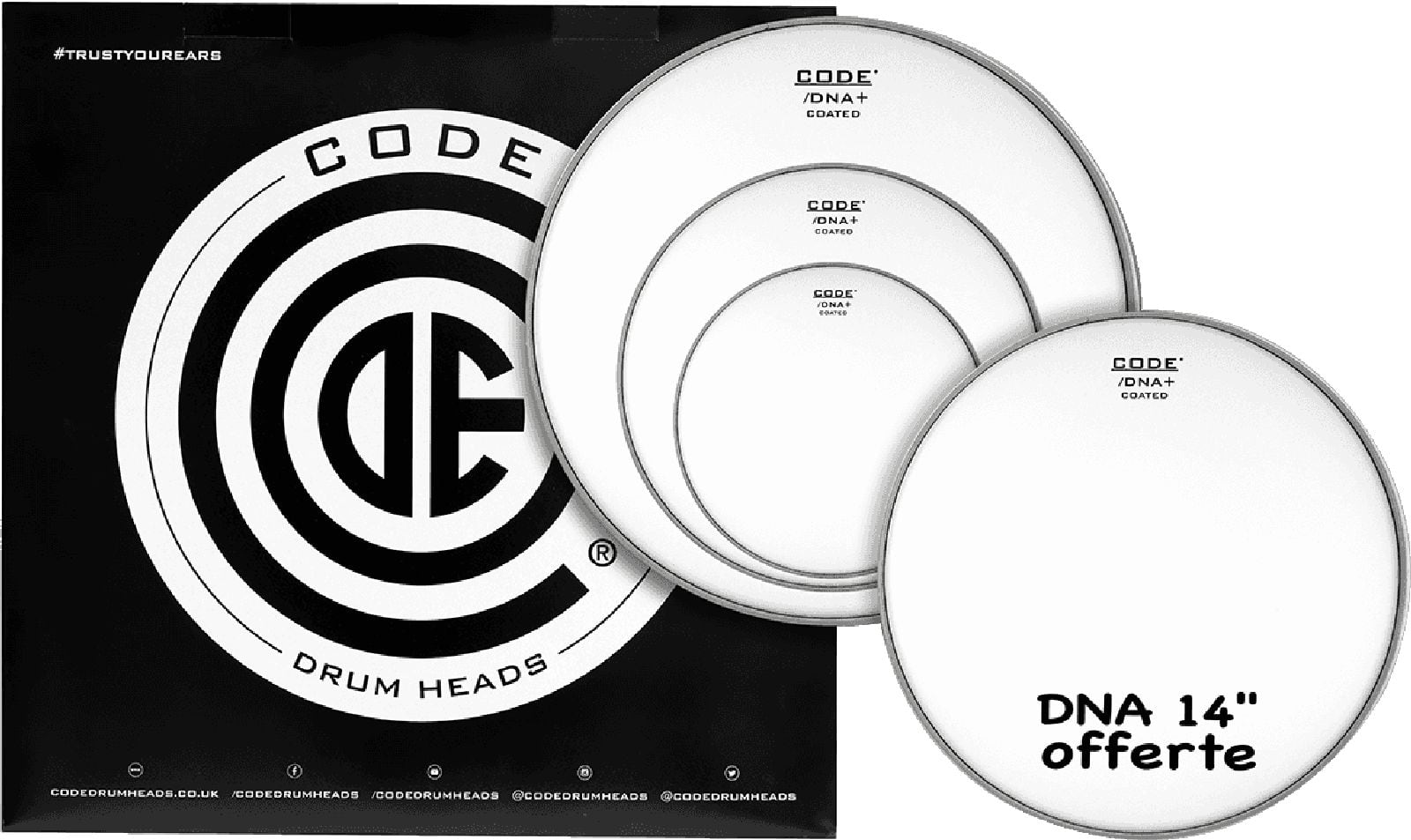 CODE DRUM HEAD TOM PACK DNA SABLEE ROCK + CC 14