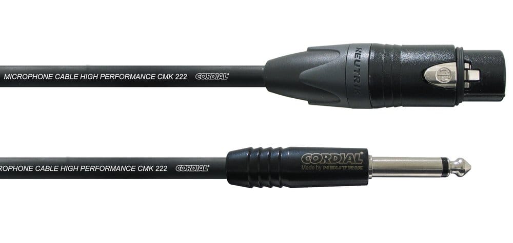 CORDIAL CBLE AUDIO XLR FEMELLE/JACK MONO 10 M