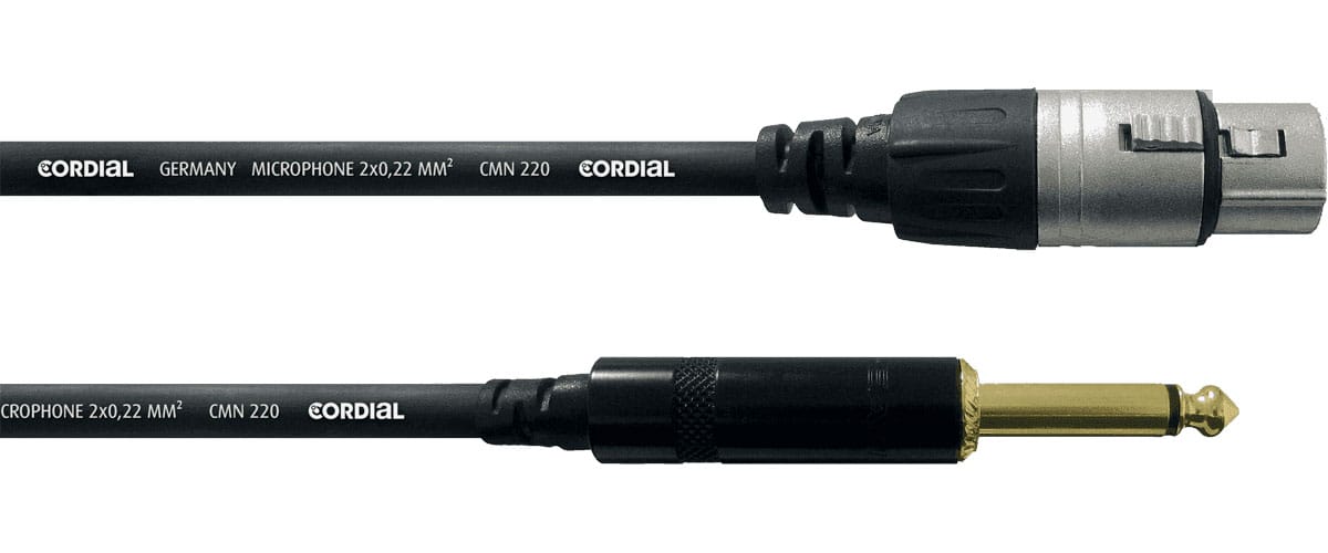 CORDIAL CBLE AUDIO XLR FEMELLE/JACK MONO 10 M