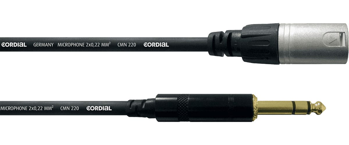 CORDIAL CBLE AUDIO STRO XLR MLE/JACK MLE STRO 6 M