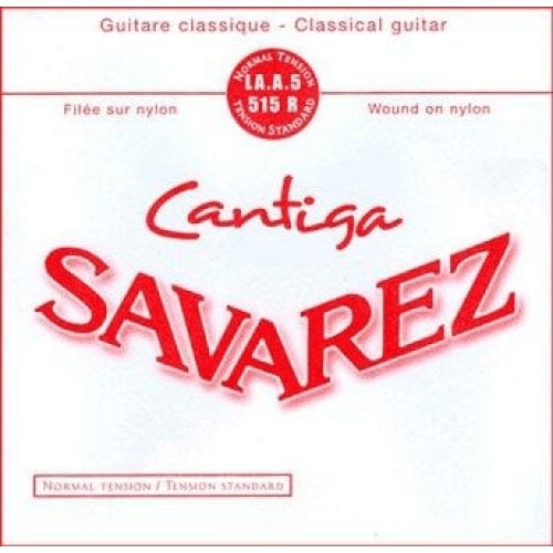 SAVAREZ NEW CRISTAL-CANTIGA 5E ROUGE FILE METAL ARGENTE