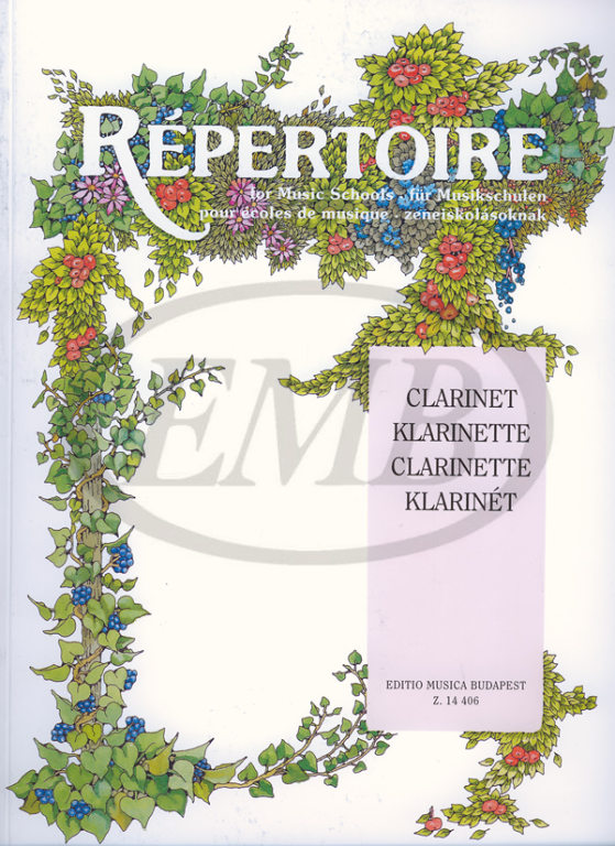 EMB (EDITIO MUSICA BUDAPEST) REPERTOIRE FOR MUSIC SCHOOLS - CLARINETTE