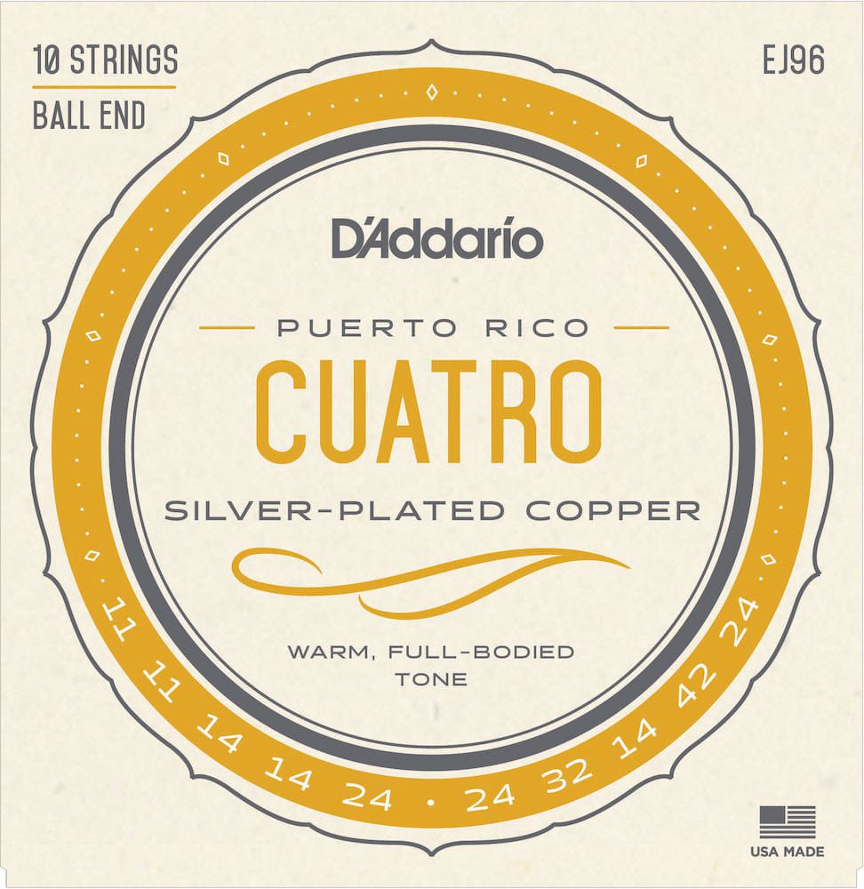 D'ADDARIO AND CO CORDES POUR CUATRO-PUERTO RICO EJ96 D'ADDARIO