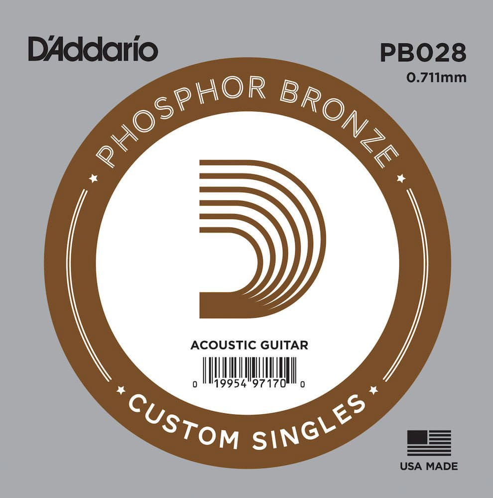 D'ADDARIO AND CO CORDE AVEC FILET DE BRONZE PHOSPHOREUX PB028 28