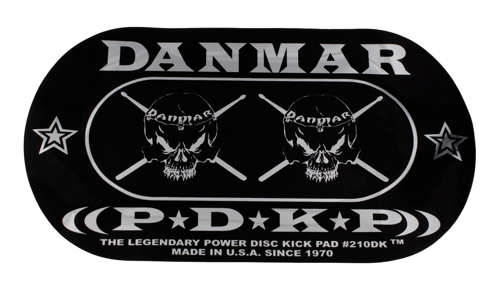 DANMAR 210DKSK - PAD AUTOCOLLANT GROSSE CAISSE DOUBLE PEDALE - SKULL