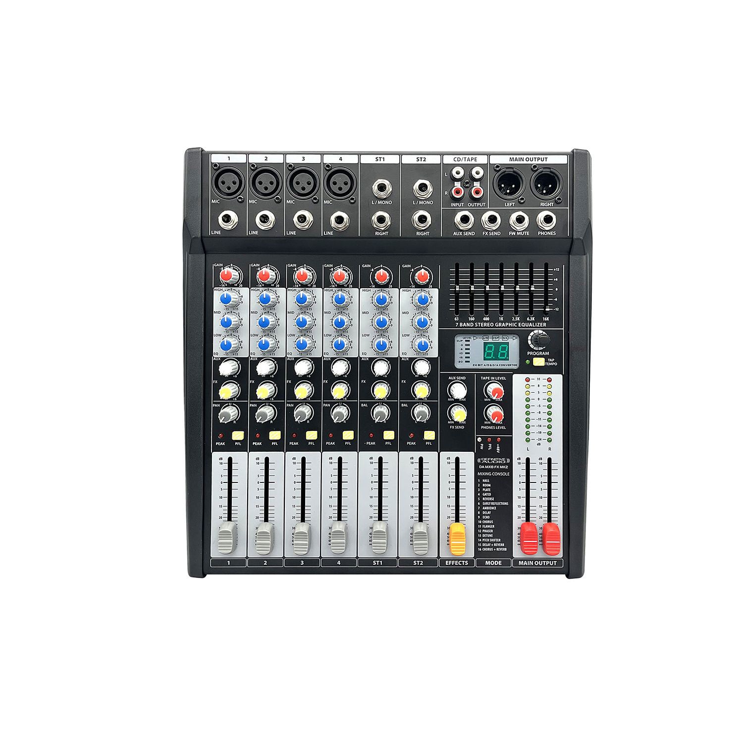 DEFINITIVE AUDIO DA MX8 FX2 - MIXEUR AVEC EFFETS