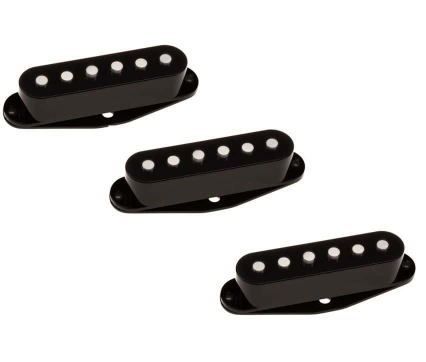 DIMARZIO DM2001BK CAPOT POUR SIMPLE BOBINAGE A ANNULATION DE BRUIT DE FOND SET 3 PIECES NOIR