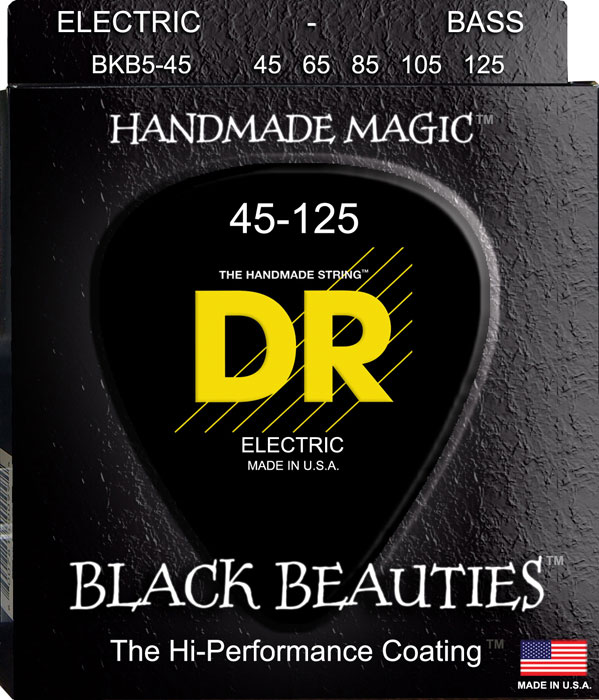 DR STRINGS BKB5-45 HANDMADE MAGIC BLACK BEAUTIES 5C 45-125