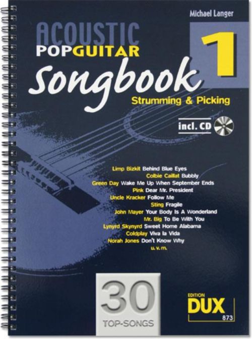 EDITION DUX LANGER M. - ACOUSTIC POP GUITAR SONGBOOK 1