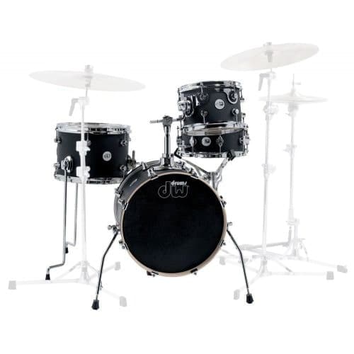 DW DRUM WORKSHOP DESIGN MINI PRO BE BOP - BLACK SATIN 16/10/16/12