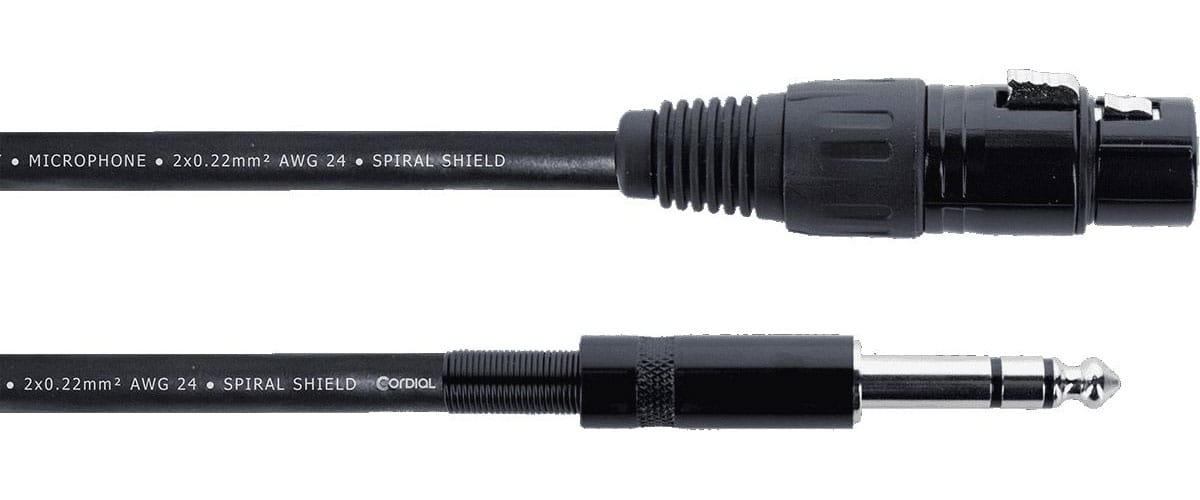 CORDIAL CBLE AUDIO XLR FEMELLE / JACK STRO - 3 M