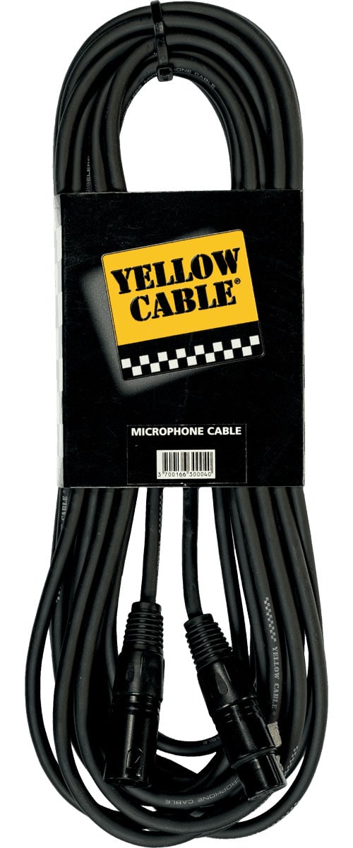 YELLOW CABLE CORDON XLR XLR FEM. 15 M