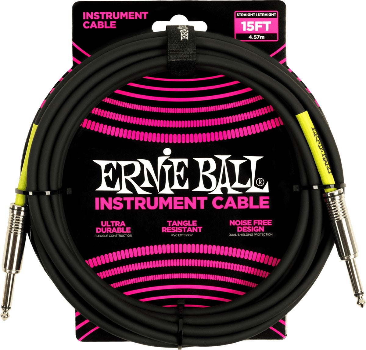 ERNIE BALL 4.5M JACK MONO MALE VERS JACK MONO MALE NOIR