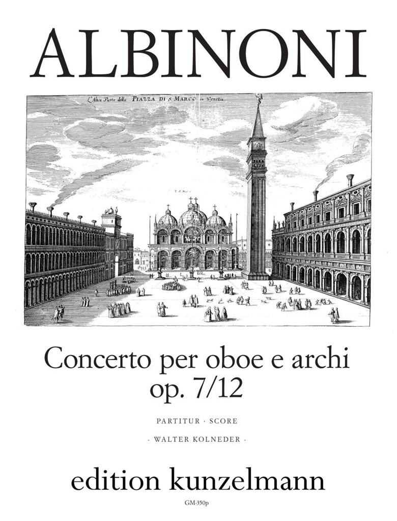 KUNZELMANN ALBINONI - CONCERTO PER OBOE E ARCHI OP 7/12 - SCORE