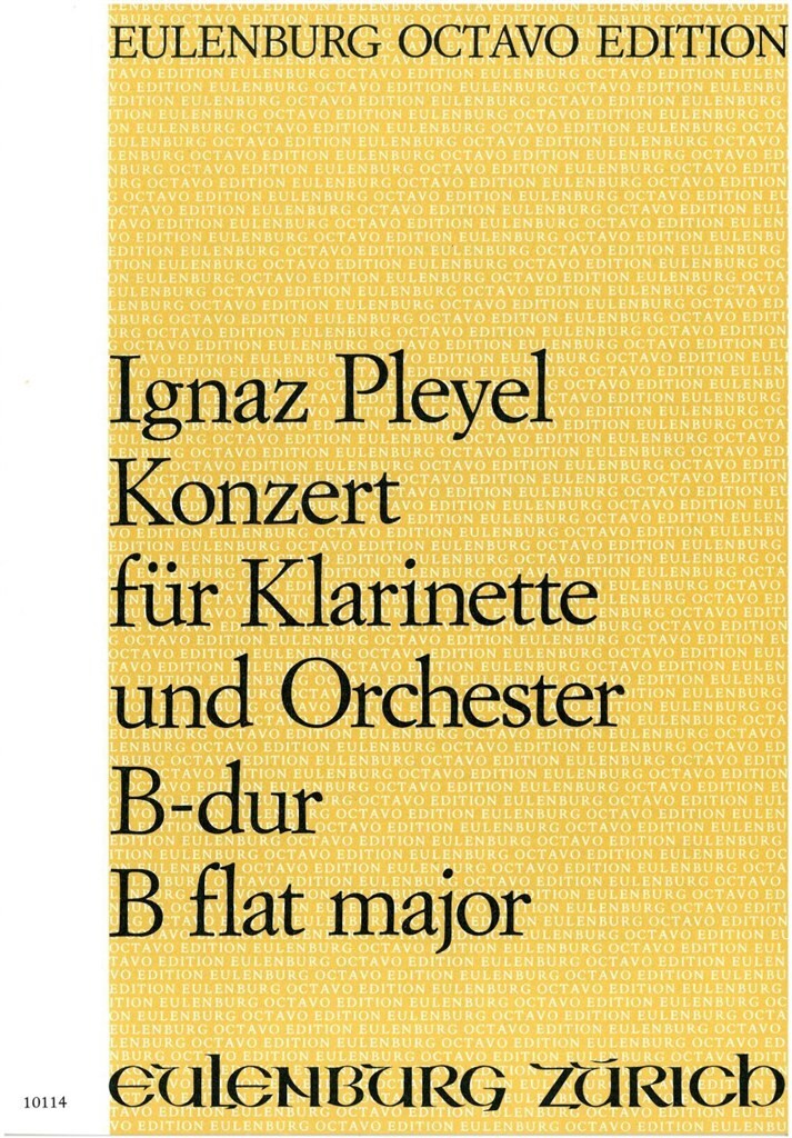 EULENBURG PLEYEL IGNAZ - CONCERTO POUR CLARINETTE ET ORCHESTRE SIb MAJEUR - SCORE