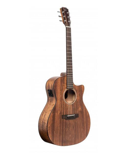 JN GUITARS GUITARE LECTRO-ACOUSTIQUE AUDITORIUM PAN COUP AVEC TABLE EN ACAJOU MASSIF, SRIE DOVERN