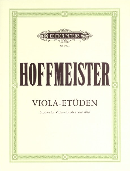 EDITION PETERS HOFFMEISTER FRANZ ANTON - 12 STUDIES - VIOLA