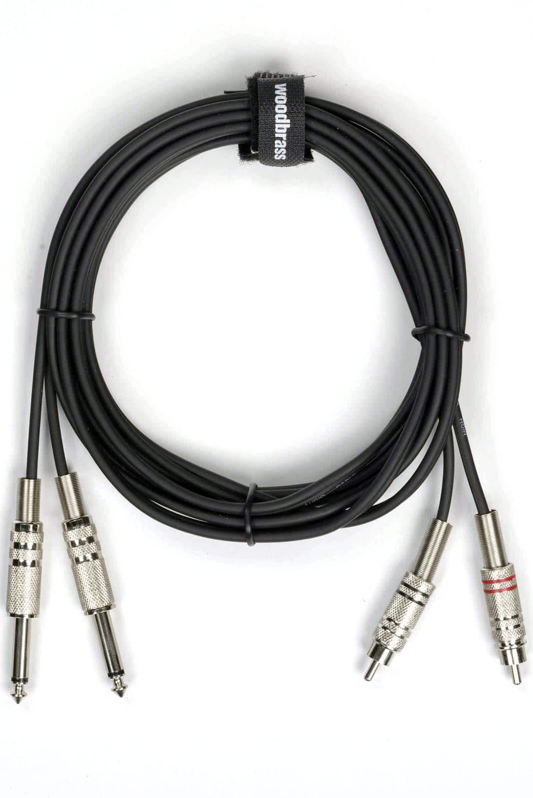 WOODBRASS AC41 - 2 RCA / 2 JACK MALE - 3M