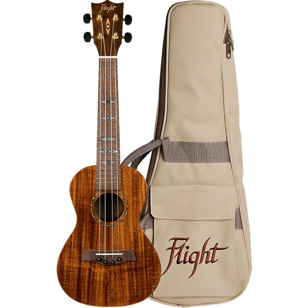 FLIGHT DUC445 CONCERT ACACIA UKULELE (WITH BAG)