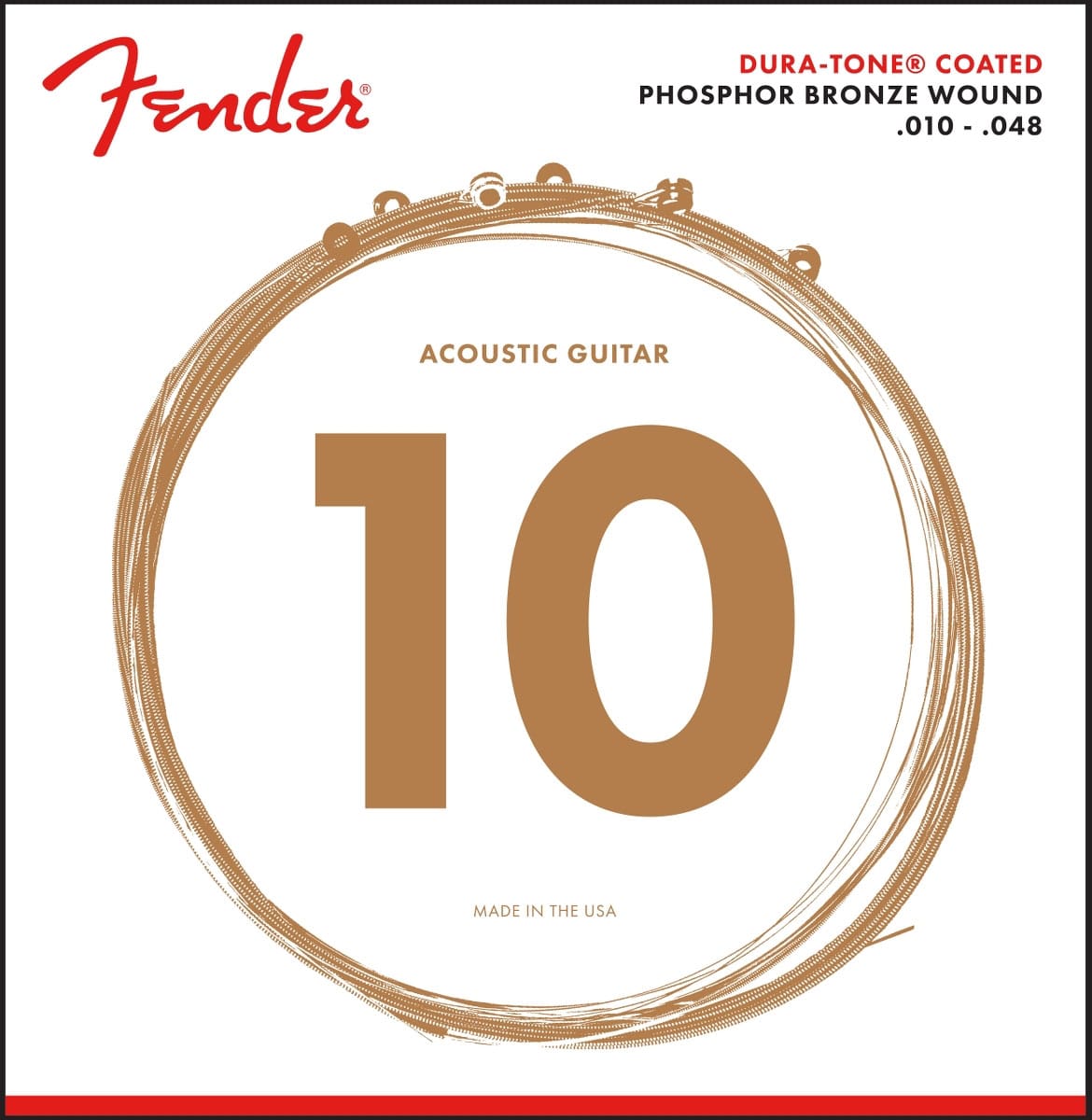 FENDER DURA-TONE COATED PHOSPHOR BRONZE WOUND 10-48