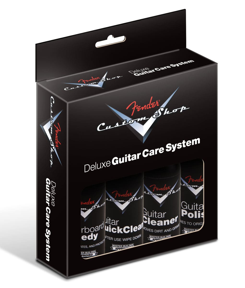 FENDER CUSTOM SHOP DELUXE GUITAR CARE SYSTEM 4 PACK BLACK