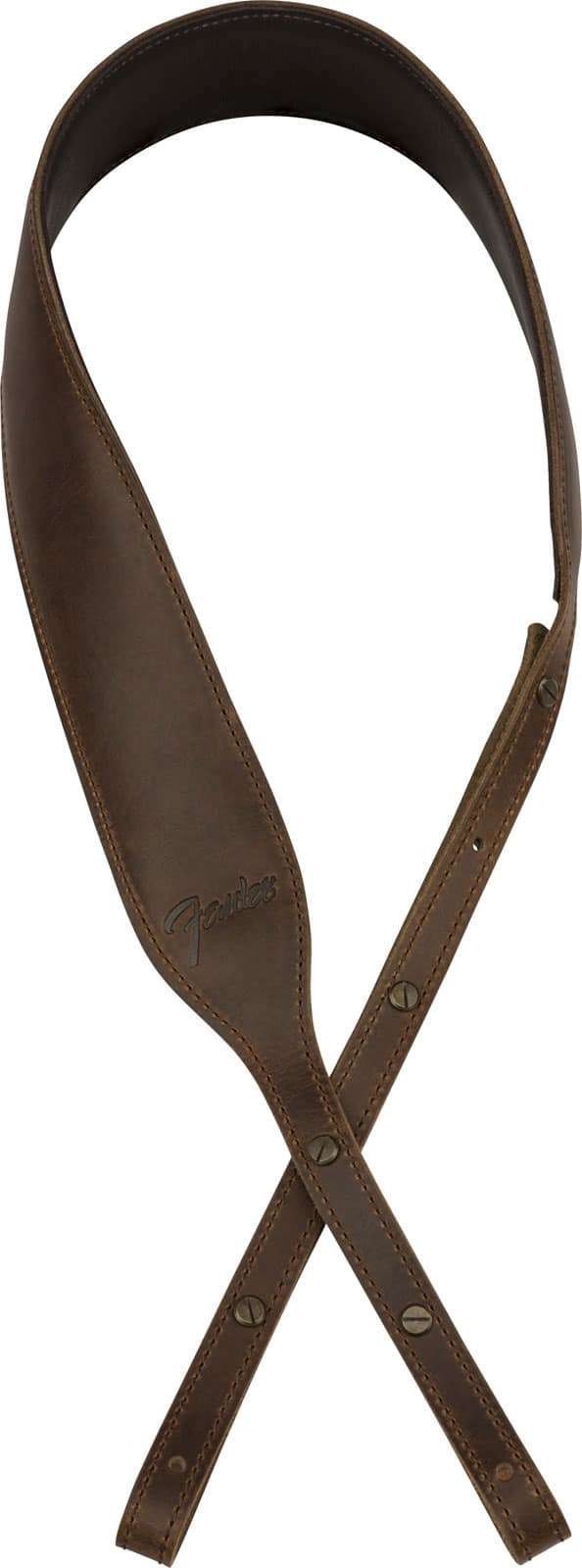 FENDER PARAMOUNT BANJO LEATHER STRAP BROWN