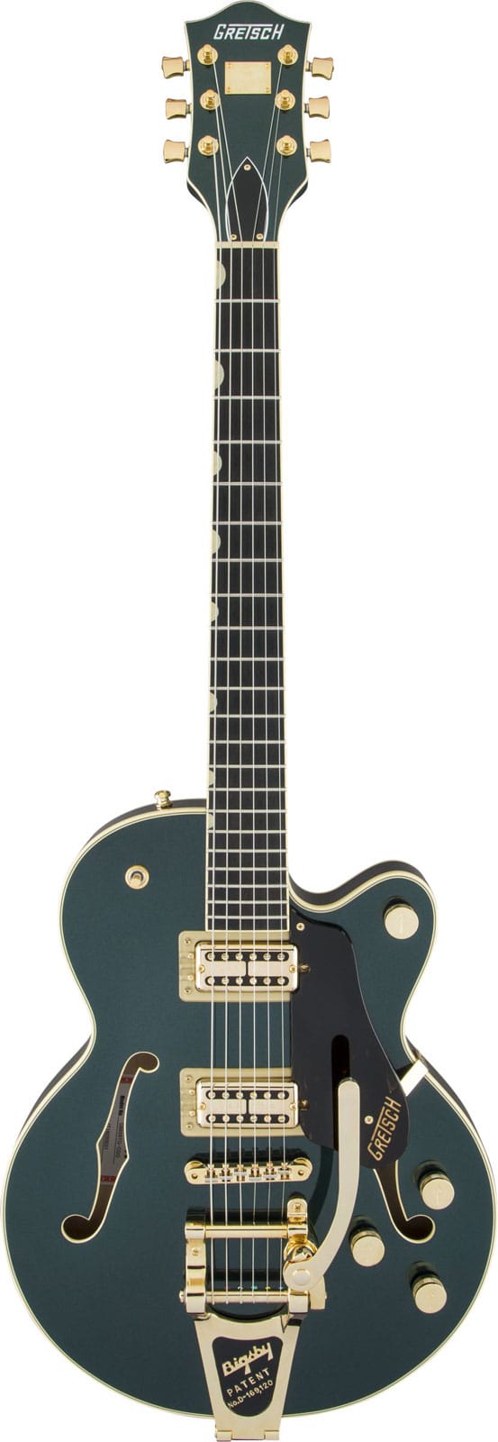 GRETSCH GUITARS G6659TG PLAYERS EDITION BROADKASTER JR. CENTER BLOCK SINGLE-CUT WITH STRING-THRU BIGSBY AND GOLD HAR