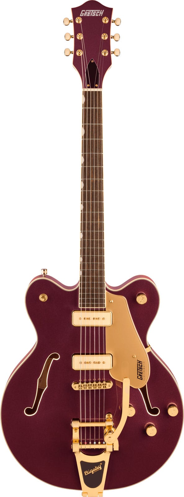 GRETSCH GUITARS ELECTROMATIC PRISTINE LTD CENTER BLOCK DOUBLE-CUT WITH BIGSBY, LRL, DARK CHERRY METALLIC