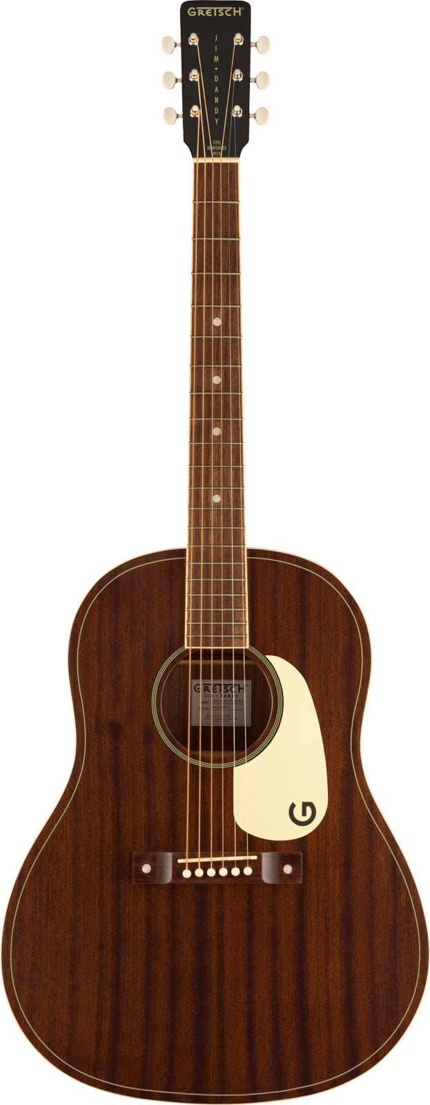 GRETSCH GUITARS JIM DANDY DREADNOUGHT, WALNUT FINGERBOARD, AGED WHITE PICKGUARD, FRONTIER STAIN