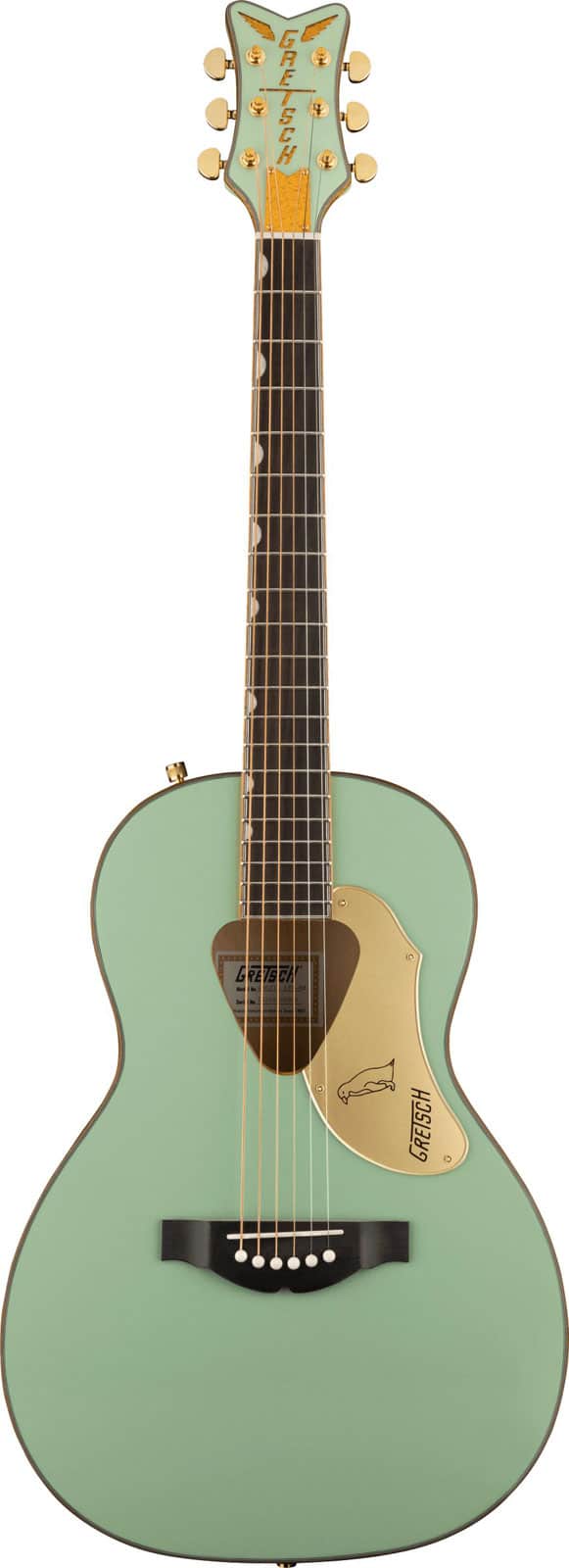 GRETSCH GUITARS G5021E RANCHER PENGUIN PARLOR ACOUSTIC-ELECTRIC MINT METALLIC