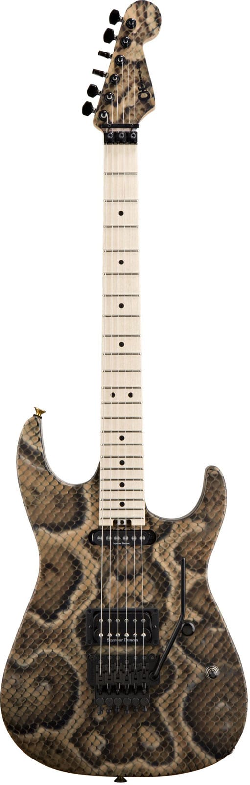 CHARVEL WARREN DEMARTINI USA SIGNATURE SNAKE MN, SNAKESKIN