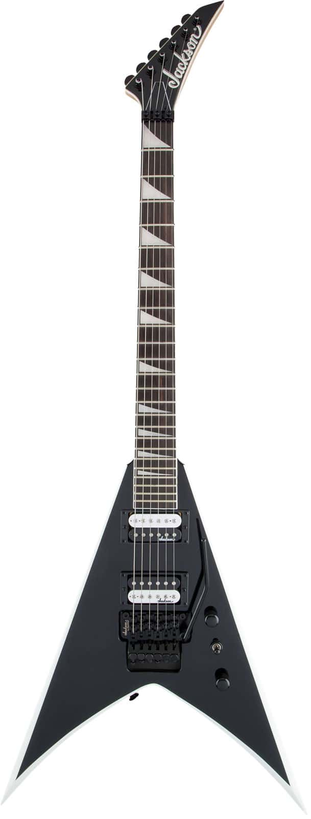 JACKSON GUITARS JS KING V JS32, AMARANTH FINGERBOARD, BLACK WITH WHITE BEVELS